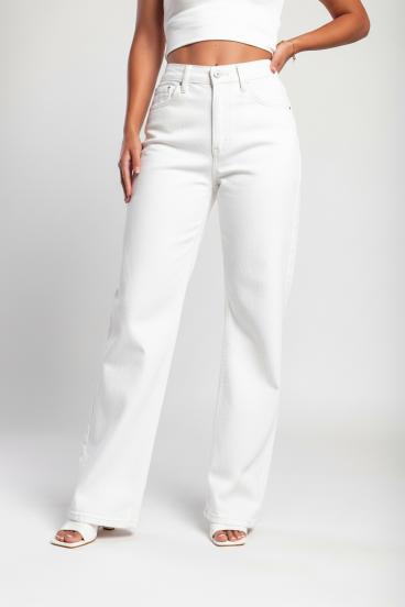 "Luxe jeans" Super stretchy high-waisted jeans with wide legs