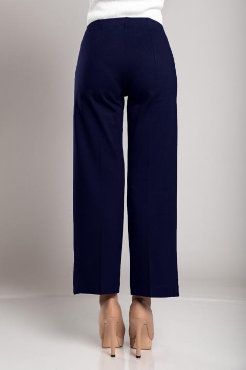 Elegant trousers with buttons, blue