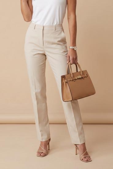 Elegant long pants, sand color