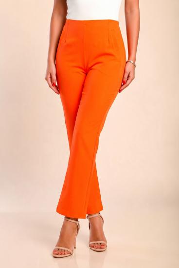 Elegant bell-bottom pants, orange