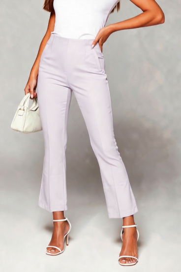 Elegant bell-bottom pants, dusty lilac