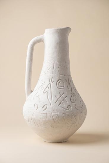 Handmade Ceramic Pitcher with Details