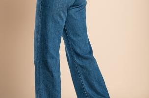 Wide-leg jeans, blue