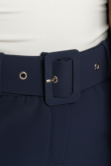 Belt with buckle, dark blue