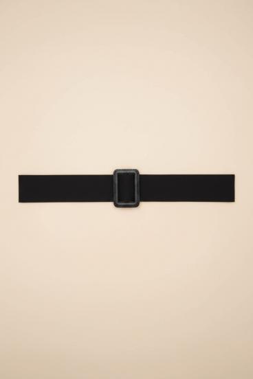 Belt with buckle, black