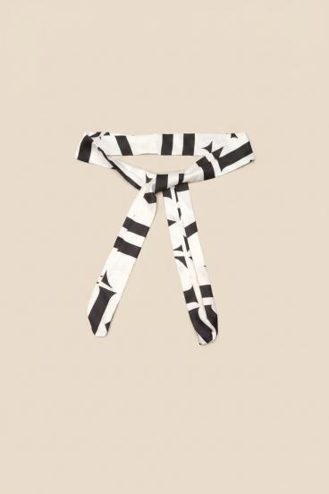 Belt with print, white