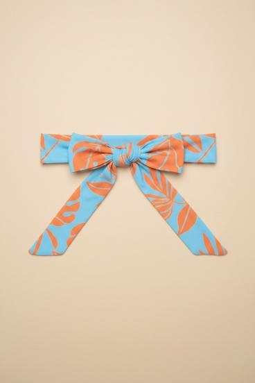 Belt with print, light blue