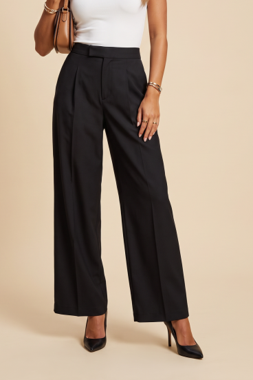 Elegant Wide Pants "Signature Wide", Black