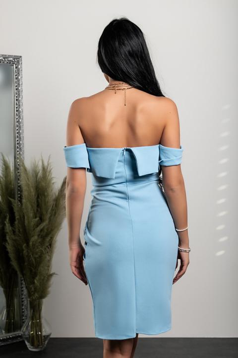 Elegant mini dress Montaria, light blue