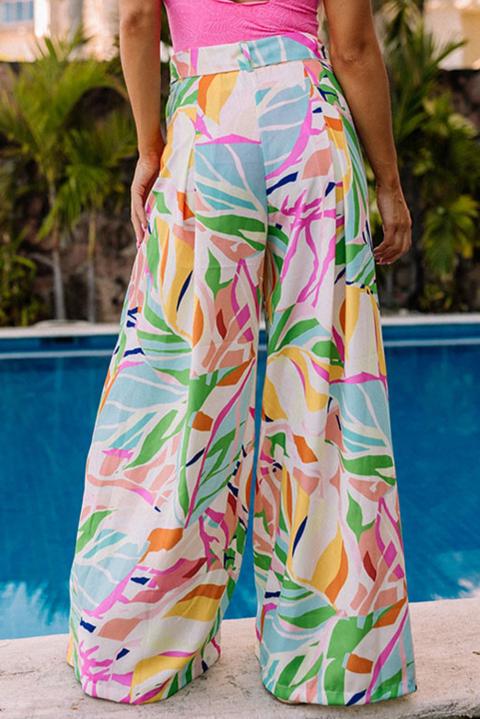 Long pants with print, multicolor