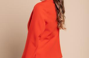 Blazer with a classic collar Softina, red