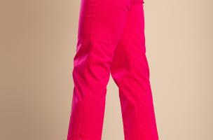 Elegant cotton trousers, fuchsia