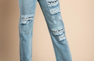 Slit jeans Alexandria, black