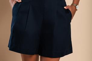 High-waisted shorts, blue