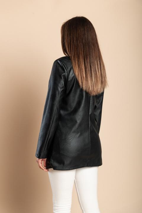 Faux leather jacket 81095, black